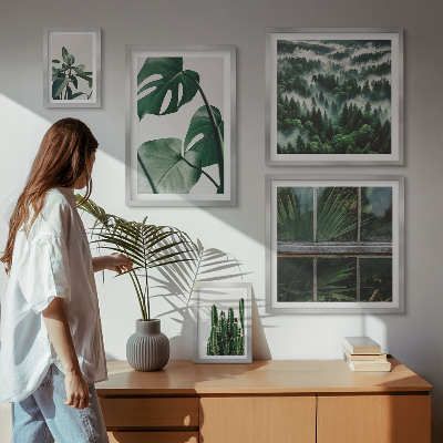 Wanddecoratie compositie Planteninspiratie uit de tropen