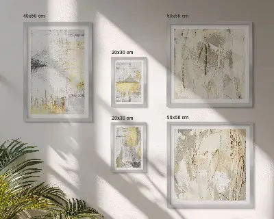 Gallery wall met stijlvolle abstracte patronen