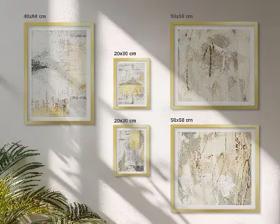 Gallery wall met stijlvolle abstracte patronen