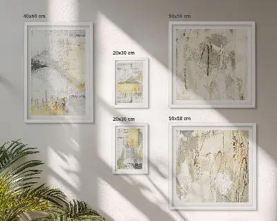 Gallery wall met stijlvolle abstracte patronen
