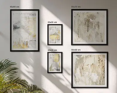 Gallery wall met stijlvolle abstracte patronen