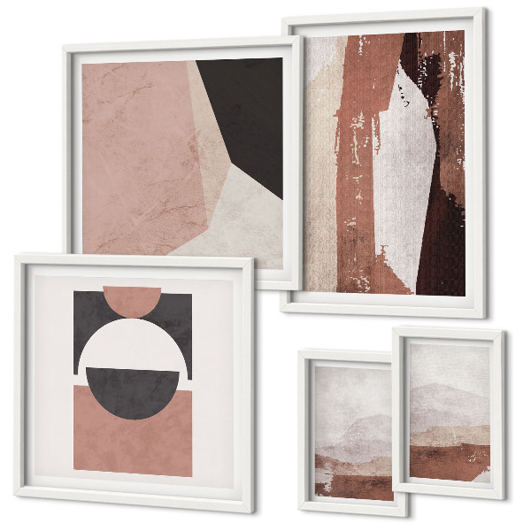 Wanddecoratie compositie Abstracte aardcomposities