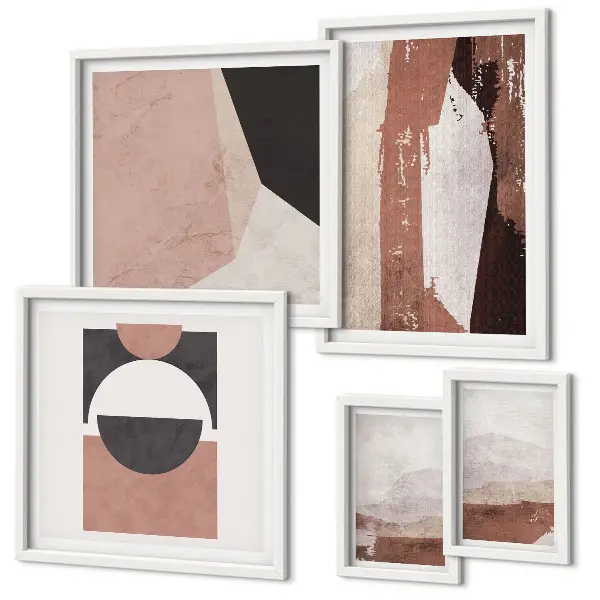 Abstracte aardcomposities wanddecoratie compositie