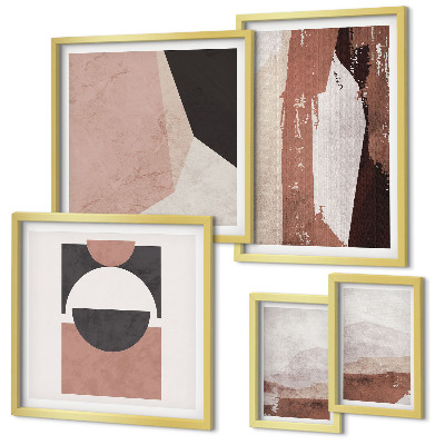 Wanddecoratie compositie Abstracte aardcomposities