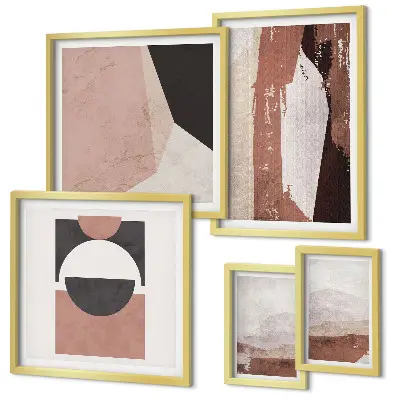 Abstracte aardcomposities wanddecoratie compositie