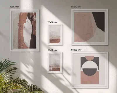 Abstracte aardcomposities wanddecoratie compositie