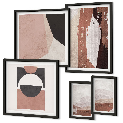 Wanddecoratie compositie Abstracte aardcomposities