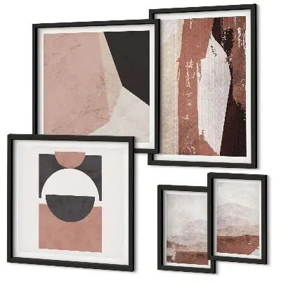 Abstracte aardcomposities wanddecoratie compositie
