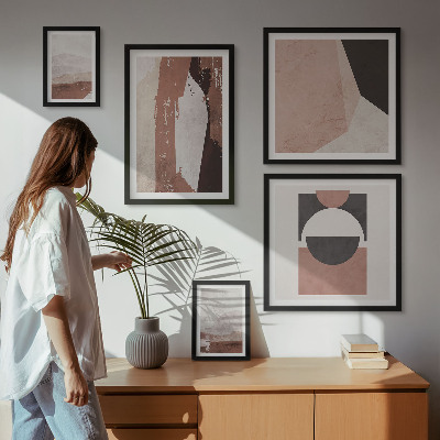 Wanddecoratie compositie Abstracte aardcomposities