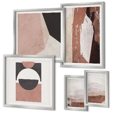 Abstracte aardcomposities wanddecoratie compositie