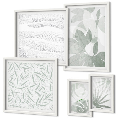 Gallery wall Plantaardige groene motieven