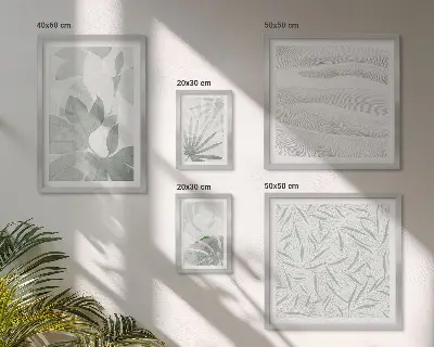 Gallery wall met plantaardige groene motieven