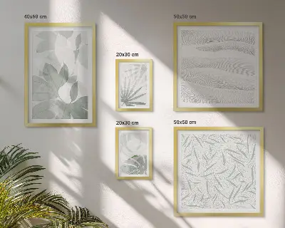 Gallery wall met plantaardige groene motieven