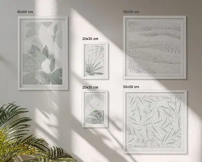 Gallery wall met plantaardige groene motieven