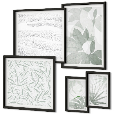 Gallery wall Plantaardige groene motieven