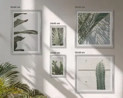 Wanddecoratie met plantenmotief moderne compositie