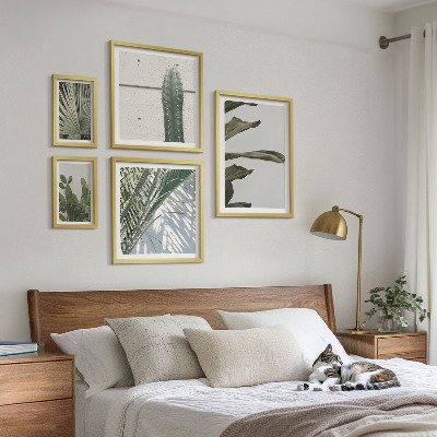 Wanddecoratie compositie Moderne plantenaccenten