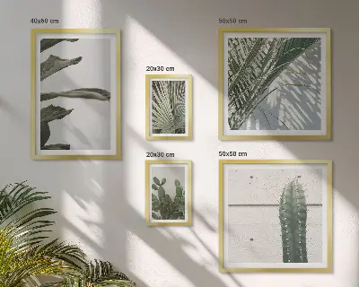 Wanddecoratie met plantenmotief moderne compositie