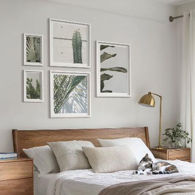 Wanddecoratie compositie Moderne plantenaccenten