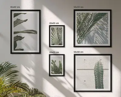 Wanddecoratie met plantenmotief moderne compositie
