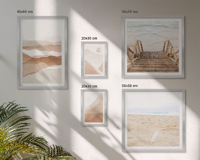 Gallery wall Minimalistische stranden en bergen