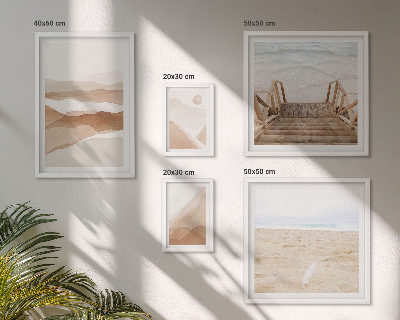 Gallery wall Minimalistische stranden en bergen