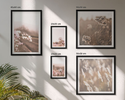 Wanddecoratie compositie Bloemmotieven van delicate natuur