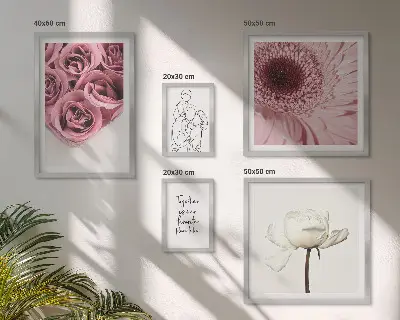 Wanddecoratie compositie Bloemen in boho-stijl