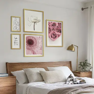 Wanddecoratie compositie Bloemen in boho-stijl
