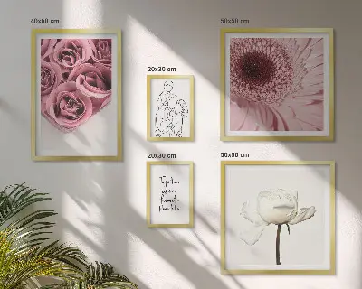 Wanddecoratie compositie Bloemen in boho-stijl