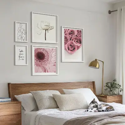 Wanddecoratie compositie Bloemen in boho-stijl