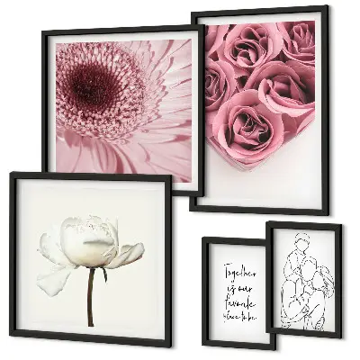Wanddecoratie compositie Bloemen in boho-stijl