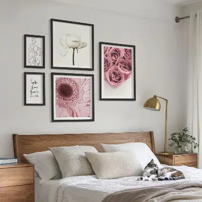 Wanddecoratie compositie Bloemen in boho-stijl