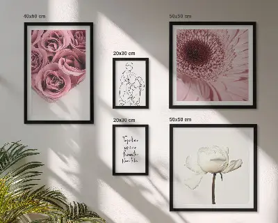 Wanddecoratie compositie Bloemen in boho-stijl