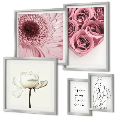 Wanddecoratie compositie Bloemen in boho-stijl