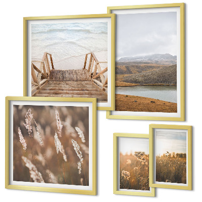 Wanddecoratie compositie Natuurlijke landschappen van het merengebied