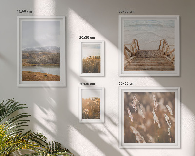 Wanddecoratie compositie Natuurlijke landschappen van het merengebied