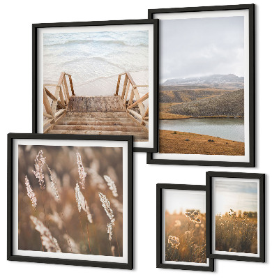 Wanddecoratie compositie Natuurlijke landschappen van het merengebied