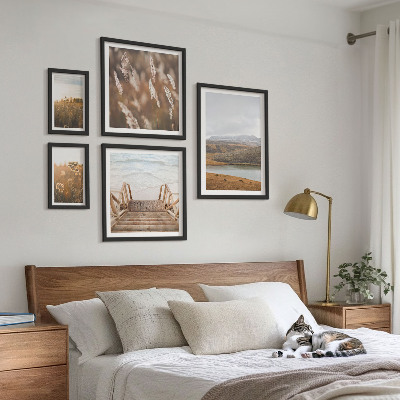 Wanddecoratie compositie Natuurlijke landschappen van het merengebied