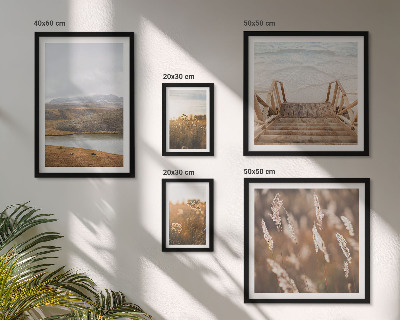 Wanddecoratie compositie Natuurlijke landschappen van het merengebied
