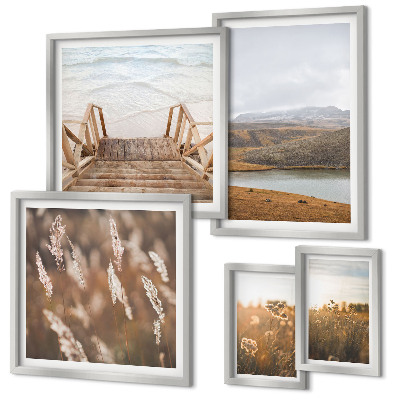 Wanddecoratie compositie Natuurlijke landschappen van het merengebied