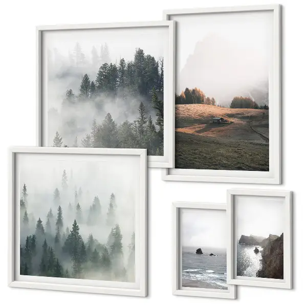 Gallery wall Uitzicht op de natuurlijke bergen en de zee