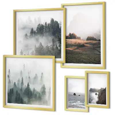 Gallery wall Uitzicht op de natuurlijke bergen en de zee