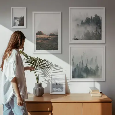 Gallery wall Uitzicht op de natuurlijke bergen en de zee
