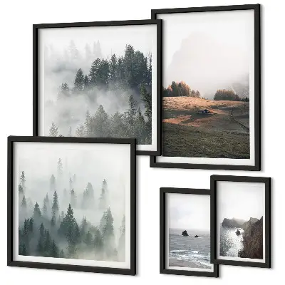 Gallery wall Uitzicht op de natuurlijke bergen en de zee