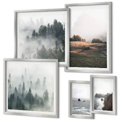 Gallery wall Uitzicht op de natuurlijke bergen en de zee