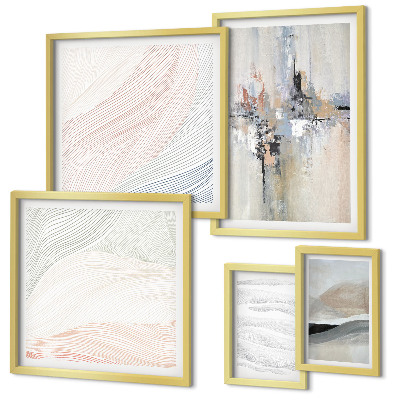 Wanddecoratie compositie Abstracte composities en tinten