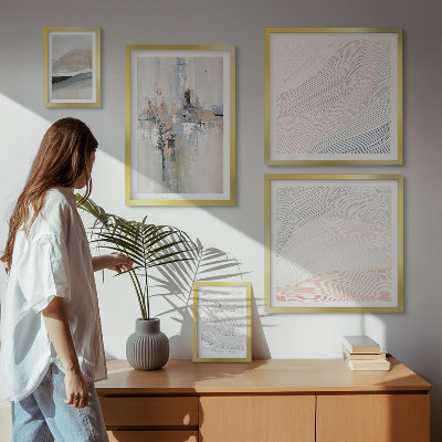 Wanddecoratie compositie Abstracte composities en tinten