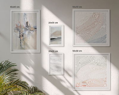Wanddecoratie compositie Abstracte composities en tinten