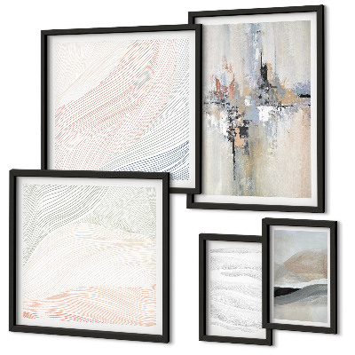 Wanddecoratie compositie Abstracte composities en tinten
